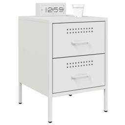 Berkfield Home Bedside Cabinets 2 pcs White 36x39x50.5 cm Steel - thumbnail 3