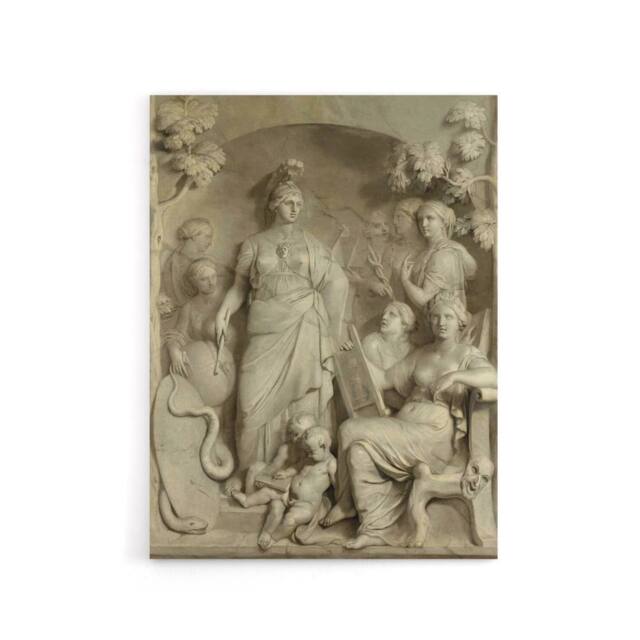 "Artery8 De Lairesse Allegory Of Sciences Canvas Wall Art Print in Grey - Size: W18"" x H24""" - image 1