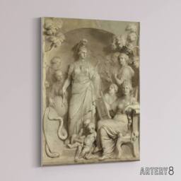"Artery8 De Lairesse Allegory Of Sciences Canvas Wall Art Print in Grey - Size: W18"" x H24""" - thumbnail 2