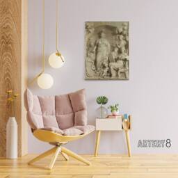 "Artery8 De Lairesse Allegory Of Sciences Canvas Wall Art Print in Grey - Size: W18"" x H24""" - thumbnail 3