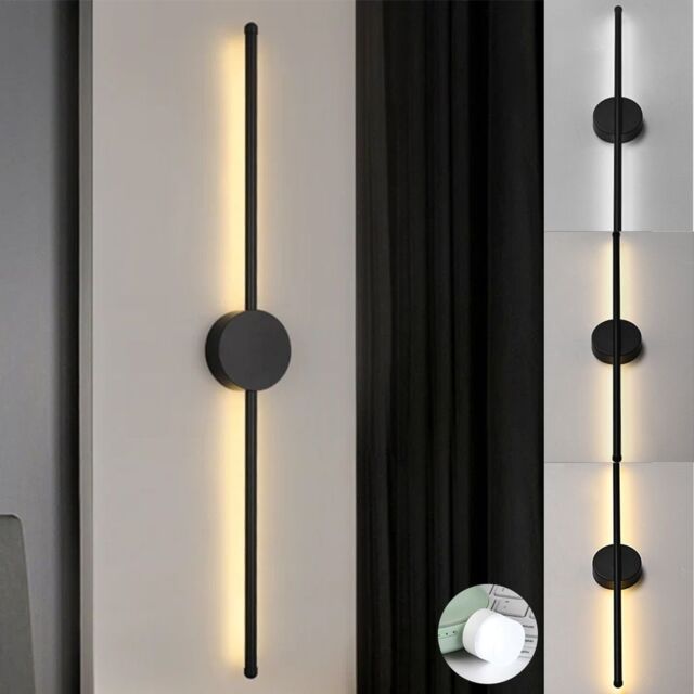 SPETLEK Long Decor Light Sconce Dimable USB Long Strip Exterior Light LED Wall Light UK in Black - image 1
