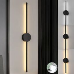 SPETLEK Long Decor Light Sconce Dimable USB Long Strip Exterior Light LED Wall Light UK in Black - thumbnail 1