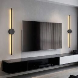 SPETLEK Long Decor Light Sconce Dimable USB Long Strip Exterior Light LED Wall Light UK in Black - thumbnail 4