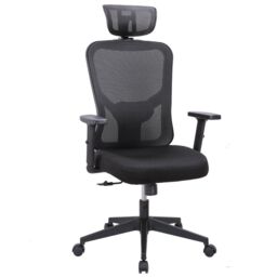 JFY Ergonomic Reclining Office Chair with Breathable Mesh Design in Black