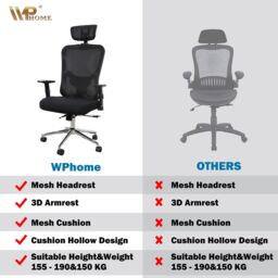 JFY Ergonomic Reclining Office Chair with Breathable Mesh Design in Black - thumbnail 7