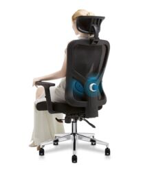 JFY Ergonomic Reclining Office Chair with Breathable Mesh Design in Black - thumbnail 8