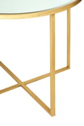 Orsina Industrial Design Set Of 5 Tables, Versatile Table For Bedroom, Everyday Use Lounge Table For Livingroom in Gold - thumbnail 6