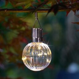 mysmartbuy Set of 4 Solar Powered Hanging Garden Orb Lights with Firefly Effect in Clear - thumbnail 3