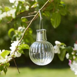 mysmartbuy Set of 4 Solar Powered Hanging Garden Orb Lights with Firefly Effect in Clear - thumbnail 2