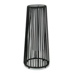 ValueLights Black Rattan Small Solar Garden Outdoor Floor Lamp - thumbnail 5
