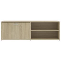 Berkfield Home TV Cabinet Sonoma Oak 120x34x37 cm Engineered Wood in Brown - Size: 120 x 34 x 37 cm - thumbnail 3