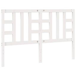 Berkfield Home Beautiful Bed Headboard White 156x4x100 cm Solid Wood Pine - Size: 156 x 4 x 100 cm - thumbnail 6