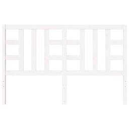 Berkfield Home Beautiful Bed Headboard White 156x4x100 cm Solid Wood Pine - Size: 156 x 4 x 100 cm - thumbnail 4