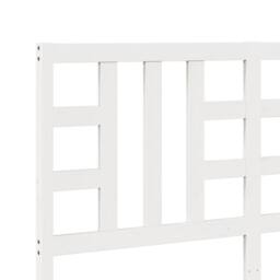 Berkfield Home Beautiful Bed Headboard White 156x4x100 cm Solid Wood Pine - Size: 156 x 4 x 100 cm - thumbnail 7