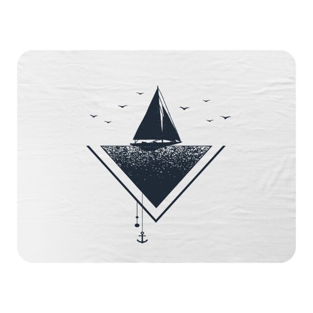 Benjamin Tate Design Sailboat At Sea Blanket in Natural - Size: 120 cm x 150 cm - image 1