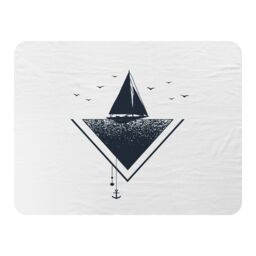 Benjamin Tate Design Sailboat At Sea Blanket in Natural - Size: 120 cm x 150 cm - thumbnail 1