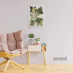 "Artery8 Various Ivy Leaves Watercolor Painting Hibberd Canvas Wall Art in Green - Size: W18"" x H24""" - thumbnail 3