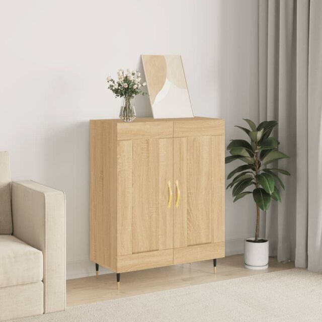 Berkfield Home Sideboard Sonoma Oak 69.5x34x90 cm Engineered Wood in Brown - image 1