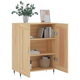 Berkfield Home Sideboard Sonoma Oak 69.5x34x90 cm Engineered Wood in Brown - thumbnail 4