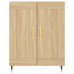 Berkfield Home Sideboard Sonoma Oak 69.5x34x90 cm Engineered Wood in Brown - thumbnail 5