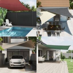 Berkfield Home Sunshade Sail Oxford Fabric Triangular 3x4x4 m Anthracite in Charcoal