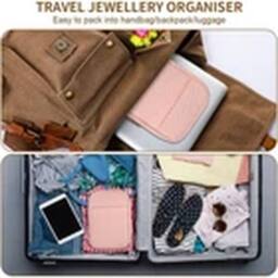 Havendro Pink Jewelry Travel Organizer Case Ring Binder Jewelry-Pouch Bag - thumbnail 4