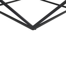 Wyld and Coco 50 x 50 cm Side End Table Beige Marble-Look Top with Black Metal Frame - thumbnail 6