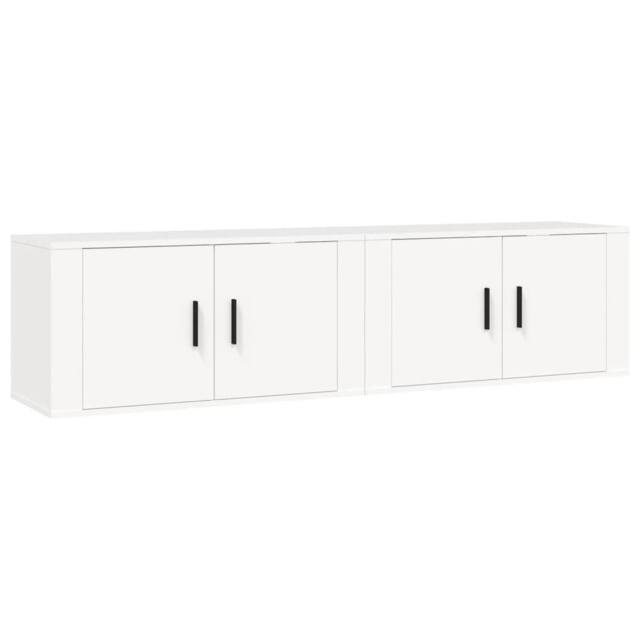 Berkfield Home Wall-mounted TV Cabinets 2 pcs White 80x34.5x40 cm - image 1