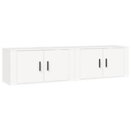 Berkfield Home Wall-mounted TV Cabinets 2 pcs White 80x34.5x40 cm - thumbnail 1