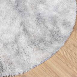 Berkfield Home Shaggy Rug High Pile NAVARRA Silver Grey 160x160 cm Polyester - Size: Medium - thumbnail 4