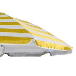 Harbour Housewares Metal Beach Parasol with White Base 1.8m in Yellow - thumbnail 4