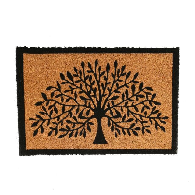 Nicola Spring Coir Door Mat - 60 x 40cm - Tree of Life - Size: 40 cm x 60 cm - image 1