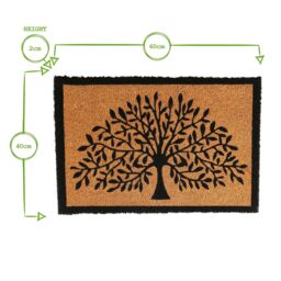 Nicola Spring Coir Door Mat - 60 x 40cm - Tree of Life - Size: 40 cm x 60 cm - thumbnail 3
