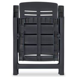 Berkfield Home Reclining Garden Chairs 2 pcs Plastic Anthracite in Black - thumbnail 6