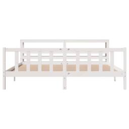 Berkfield Home Bed Frame without Mattress White 180x200 cm Super King Solid Wood Pine - thumbnail 4