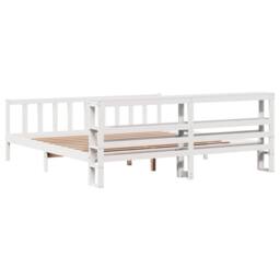 Berkfield Home Bed Frame without Mattress White 180x200 cm Super King Solid Wood Pine - thumbnail 6