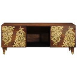 Berkfield Home Coffee Table 100x54x40 cm Solid Wood Mango in Brown - Size: 100 x 54 x 40 cm - thumbnail 3