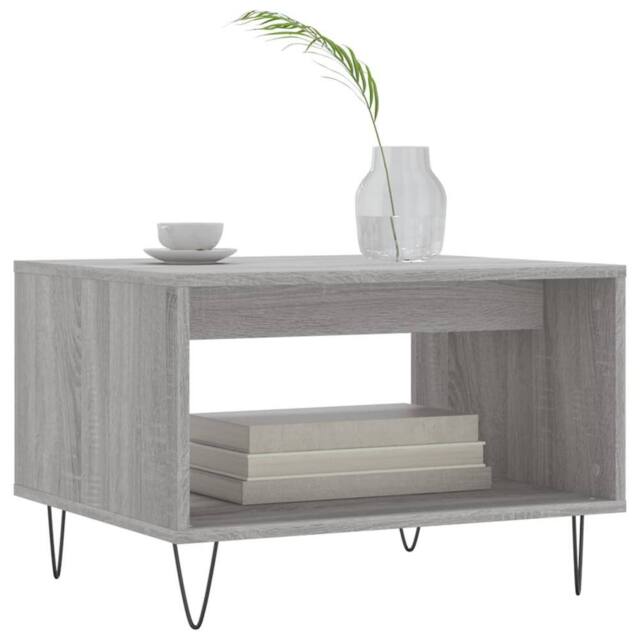 Berkfield Home Decorative Coffee Table Grey Sonoma 60x50x40 cm Engineered Wood - Size: 60 x 50 x 40 cm - image 1