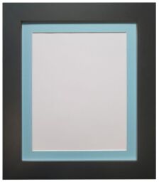Frames & Mirrors 4U Metro Black Frame with Blue Mount for Image Size A2
