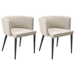 Wyld and Coco Outdoor Living Set 2 Beige Armchairs Olefin Upholstery Powder Coat - thumbnail 2