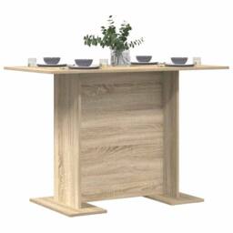 Berkfield Home Dining Table Sonoma Oak 110x60x75 cm Engineered Wood in Beige - Size: 110 x 60 x 75 cm - thumbnail 3