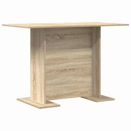 Berkfield Home Dining Table Sonoma Oak 110x60x75 cm Engineered Wood in Beige - Size: 110 x 60 x 75 cm - thumbnail 7