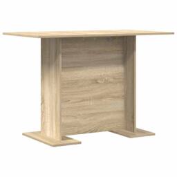 Berkfield Home Dining Table Sonoma Oak 110x60x75 cm Engineered Wood in Beige - Size: 110 x 60 x 75 cm - thumbnail 1