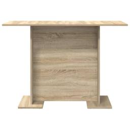 Berkfield Home Dining Table Sonoma Oak 110x60x75 cm Engineered Wood in Beige - Size: 110 x 60 x 75 cm - thumbnail 5