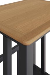 FWStyle Oak Magazine Rack Table Graphite Blue Ready Assembled in Dark Blue - thumbnail 5