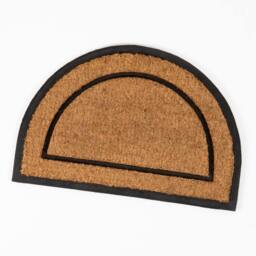 Esselle Chadderton Border Rubber & Coir Brush Half Mat in Natural - Size: 40 cm x 60 cm - thumbnail 2