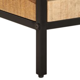 Berkfield Home Side Table 35x35x45 cm Solid Wood Rough Mango in Brown - Size: 35 x 35 x 45 cm - thumbnail 7