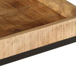 Berkfield Home Side Table 35x35x45 cm Solid Wood Rough Mango in Brown - Size: 35 x 35 x 45 cm - thumbnail 6
