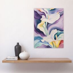 "Artery8 Wall Art Print Abstract Calla Lily Flowers Watercolour Painting Poster in Purple - Size: W18"" x H24""" - thumbnail 4