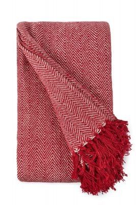 New Edge Blinds Hartley Collection Cotton Throw in Red - Size: 127 cm x 152 cm - image 1